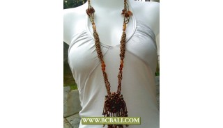 Golden Squins Long Braided Necklaces